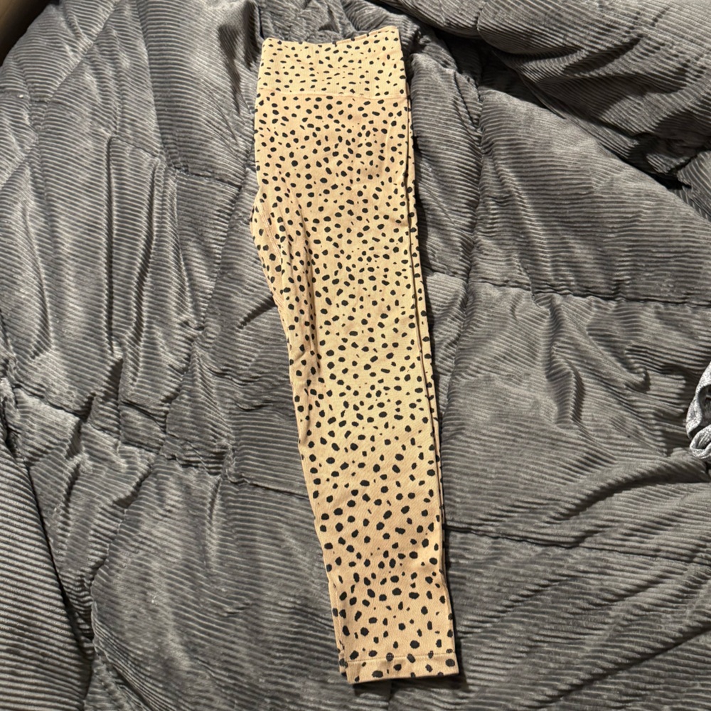 Zella Beige and Cheetah Dot Leggings